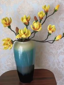 Luxurious European Style DIY Handmade Cherry Blossom Decorative Standing Piece for Living Room Bedroom Entrance Creative DIY