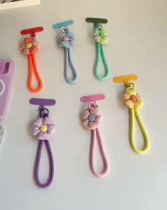 Dây Đeo Điện Thoại Di Động Thời Trang Hình Hoa Dây Ngắn Đeo Tay Chống Mất Charm Trang Trí Phụ Kiện Cho Điện Thoại