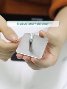 Ready Stock 10 PCS 304 Stainless Steel Wall Hook 3M Adhesive Hook for Bathroom Kitchen Bedroom Towel Hook Door Hook Self Adhesive Hooks Removable Wall Hooks Adhesive Wall Hanging Hooks HM083