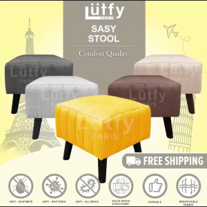 Ready Stock [Free Gift:Attached Stool Leg] Lutfy Paris Scandinavian Style Design Solid Wood SASY Stool