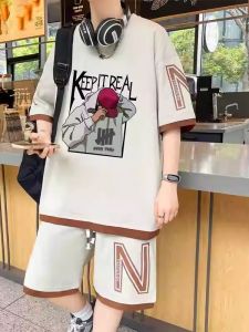 Cotton T-shirt and Shorts Set for Teenagers 13
