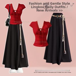 NUMEN BUTTON | Large Size Unique Fashionable Summer Set Two Pieces