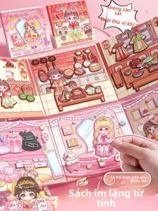 MONLEYTA | Trò chơi giáo dục cho bé gái từ 3-6 tuổi DIY Dán hình ảnh chuyển đổi không cần cắt Quà tặng sinh nhật cho bé gái