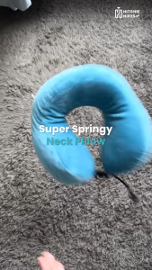 Hitchie U Shape Natural Latex Travel Car Neck Pillow Headrest Rest Travelling Airplane Bantal Tengkuk Leher Kereta 型頸椎枕头