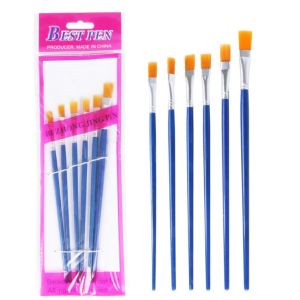 Set 6 cọ xanh đầu tròn/đầu bẹt Best pen