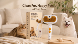 [WAREHOUSE CLEARANCE] Pet Spray Grooming Brush Hair Removal Comb One-Click Mist Massage Brush for Cats & Dogs