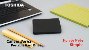 Toshiba Canvio Basic/Partner Series Portable External Hard Drive - Black (USB-A/USB-C) (1TB/2TB/4TB)