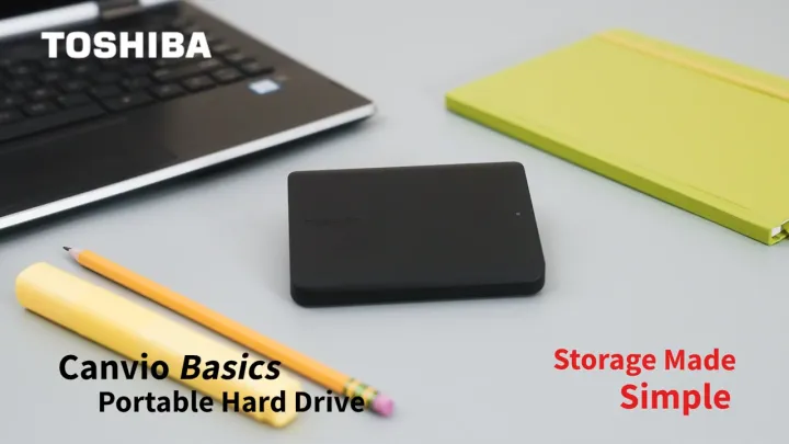 Toshiba Canvio Basic/Partner Series Portable External Hard Drive - Black (USB-A/USB-C) (1TB/2TB/4TB)