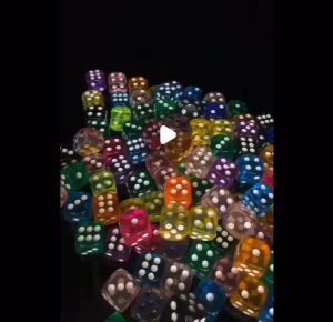 MAINAN DADU WARNA WARNI SUDUT BULAT TRANSPARAN BENING UKURAN 22MM/22CM PELENGKAP SEMUA PERMAINAN BROADGAME FAMILY ULAR TANGGA