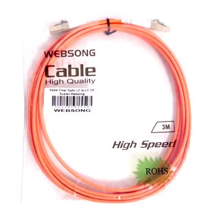 Kabel Fiber Optic Patch Cord LC to LC UPC Duplex Multimode 3M 15M WEBSONG