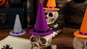 Halloween Mini Witch Hat Desktop Decor Little Witch Hat Table Wine Bottle Decoration Hats DIY Handmade Doll Cosplay Party Favors