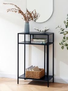 โต๊ะหน้าบ้านสไตล์ยุโรปแบบเข้ารูป ตู้หน้าบ้าน โต๊ะรองผนังแบบเรียบง่าย โต๊ะเล็ก ดีไซน์เรียบง่าย วัสดุเหล็กกล้า โต๊ะหน้าบ้านแบบยืน