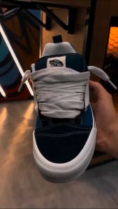 PROMO!!! SEPATU VANS KNU BLACK NAVY SNEAKERS CASUAL KEKINIAN TRENDY 2025