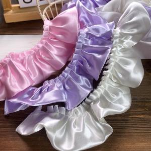Colorful Double Layer Lace Trim Folded Edging Support Fan Pain Relief Card Holder Home Sewing DIY Accessories Ribbon Material