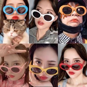 Women Oval Goggle Kurt Cobain Fashion Korean Sunglasses