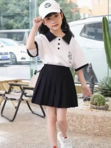 [Fast Shipping] Pleated Skirt for Kids Girl 4-13 Yrs Korean Solid Color Pleated Skirt Kids Mini Dress for Girls Student