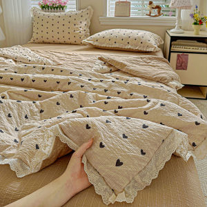 susan | Double Layer Gauze Puff Cotton Summer Bed Set Air Conditioning Blanket