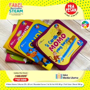 Buku Anak Kumpulan Cerita Seru Bermuatan STEAM Usia 3+ (Paket 5 Buku Box Ekslusif) Iska Media