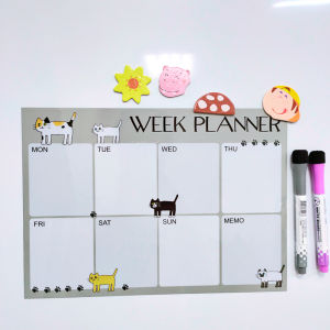 【WTB】Dry erase calendar board/Refrigerator Whiteboard Weekly Menu Planner/Message note/aesthetic decoration/Planner/Message Board/Erasable Note Board/Weekly Plan/Monthly Plan/Graffiti/Memo