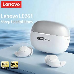 Lenovo | Lenovo New LE261 Bluetooth 6.0 Sleep Earphones Wireless Earbuds Noise Cancelling Headphones Comfortable Sports Gift Long Battery