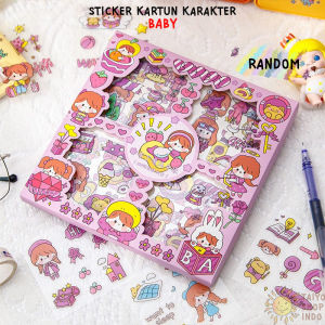 TAIYO Sticker Aesthetic Sanrio 2D Stiker Pack Isi 100 Lembar Kartun Karakter Korea Waterproof Deco Tumbler