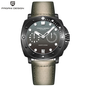 Pagani Design | Pagani Design Mens 200m Automatic Diving Watch Top Notch Sapphire Glass Stainless Steel Mens Sports Mechanical Automatic Watch