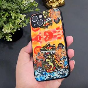 Softcase Glass Case Bape Monkey GC-6 Case Vivo S1 Vivo V15 Pro Vivo V17 Pro Vivo V20 SE Vivo V21 5G Vivo V23E Vivo V25 5G Vivo V27 5G