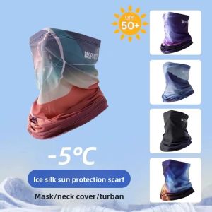 JIFANPAUL | Summer Ice Silk Sun Protection Face Cover Windproof Neck Gaiter Scarf for Women Outdoor Fishing Cycling