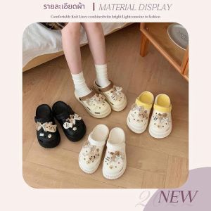 LKShoes สุดคุ้ม รองเท้าแตะยางานแฟชั่นน่ารัก ดีไซน์หัวโตแบบใหม่ มีหลายสีให้เลือก ใส่สบายด้วยวัสดุยางแบบนิ่ม แถมฟรีตัวติดน้องแมวน่ารักๆให้ด้วยเลย