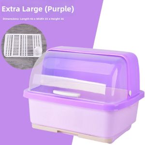 Draining and Storage Dishes Rack Plastic