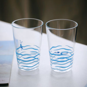 Zeteng Home Summer New Glass Cup for Breakfast Milk Soy Milk Coffee Latte Cold Drink Juice Tea Cup Heat Resistant High Borosilicate Glass