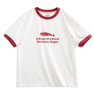 Áo Thun Dệt Kim in Chữ Tay Ngắn Thường Ngày Cho Nữ Mùa Hè Thường Ngày Cổ Tròn Dài Vừa Phải Polyester Cotton 58%