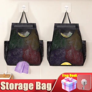 Anglebabylife Wall Mounted Garbage Bag Storage Artifact Box Kitchen Plastic Bag Collector Non Perforated Shopping Storage Hanging Bag