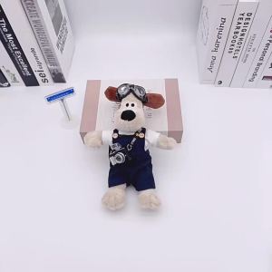 23cm Mặt dây chuyền búp bê chó Pilot Boss trang trí xe hơi búp bê hóa trang sáng tạo kẹp điện thoại