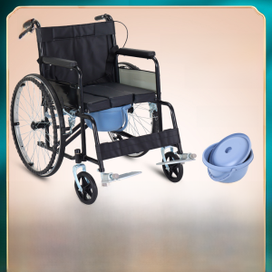 Ultra-light Foldable Wheelchair Senior Travel Transportation Vehicle No-Inflation Required Pull Car by Fumrui Brand