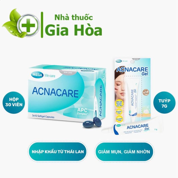 Acnacare - Viên uống, gel giảm mụn, kiềm dầu, giảm tiết bã nhờn trên da ...