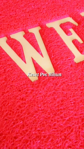 KESET Mie Bihun WELCOME uk 80x120 bahan PVC tebal 12mm Premium Anti Slip karpet ruang tamu