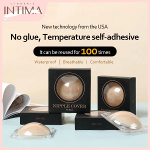 INTIMA 2/4คู่ที่มองไม่เห็น Stiker Payudara ไม่มีกาวอุณหภูมิติดด้วยตนเองซิลิโคนบางเฉียบครอบคลุม Nip บราเปลือยใช้ซ้ำได้พาสตี้เต้านม100ครั้ง
