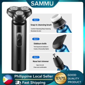 SAMMU Electric Shaver for Men 4 in 1 Razor for Beard Shaving Rechargeable Beard Trimmer Portable Mini Face Shaver Low Noise Hair Clipper Waterproof