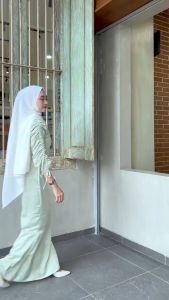 DARLA Gamis Kondangan Dress Silk polos seragam Bridesmaid Baju Muslim Lebaran Syari Terbaru