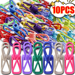 10pcs Colorful Excellent Quality Stainless Steel Clothes Peg Towel Socks Clip Pants Clothes Underwear Clips Small Metal Clips For Hanger