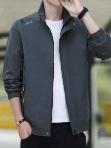 ROMON | Lormen Mens Casual Sports Jacket Autumn New Outdoor Windproof Zipper Decorated Polyester Fashion City Loose Fit Long Sleeve