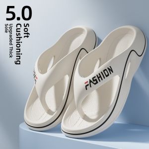Mens EVA Thong Slippers Summer Thick Bottom Wear-Resistant Beach Sandals Anti-Slip Soft Bottom Slippers Casual Daily Wear