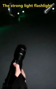 LED flashlight ultra-bright rechargeable waterproof zoom dimming Type-C long-distance flash made in japan original waterproof flashlight digital power display ultra-long battery life portable multi-purpose military outdoor emergency light searchlight