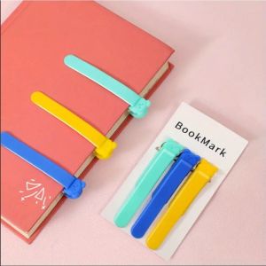 3pcs silicone bookmarks automatic page turning memory bookmark record book cover and multi-function reading clip