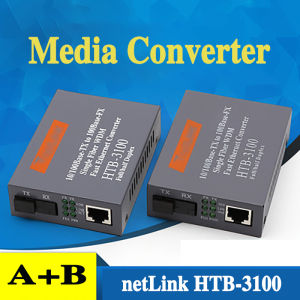 Media Converter HTB-3100 A+B 25KM NetLINK 10/100Mbps Single-Fiber Optical 25KM External Power Supply