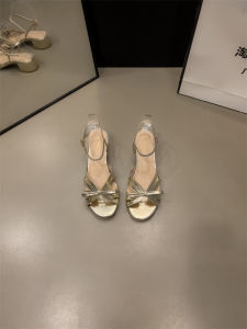 Elegant Sweet Butterfly Knot Fashion Sandals with Buckle Strap for Women Summer New Arrival Match Skirts Low Heel Roman Shoes