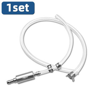 PINMOAP Brake Bleeding Hose With One-Way Valve Clear Tube Quick Connect Fluid Bleeder Kit For Car Motorcycle Repair Garage Tool