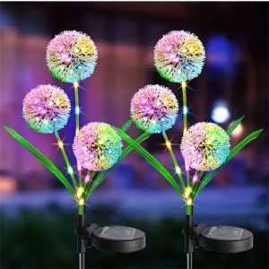 1PC1 head/3 head solar LED dandelion outdoor ground mounted light suitable for courtyard garden and landscape decoration