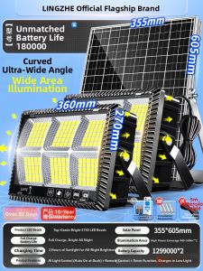 LINGZHE | Solar Power High Power Bright Sensing Outdoor Light